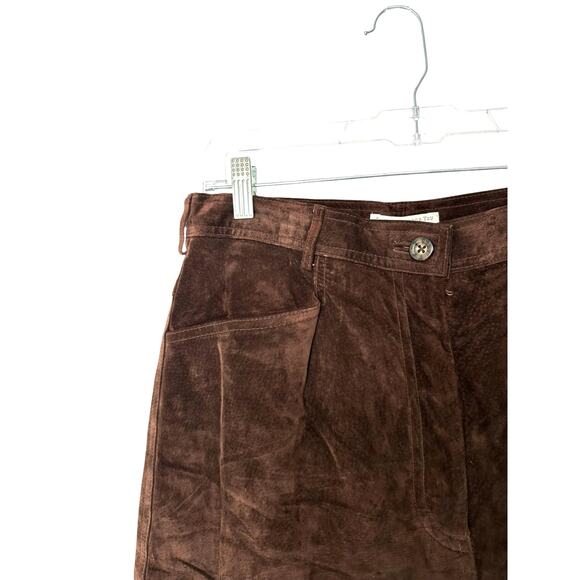 VTG Lord & Taylor Brown Western Leather High Waisted Straight Leg Pant Size 14 - Picture 6 of 12